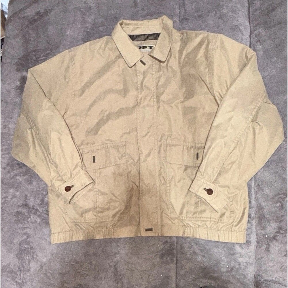 Rainforest Men's 2XL Full-Zip Jacket Tan Khaki VTG